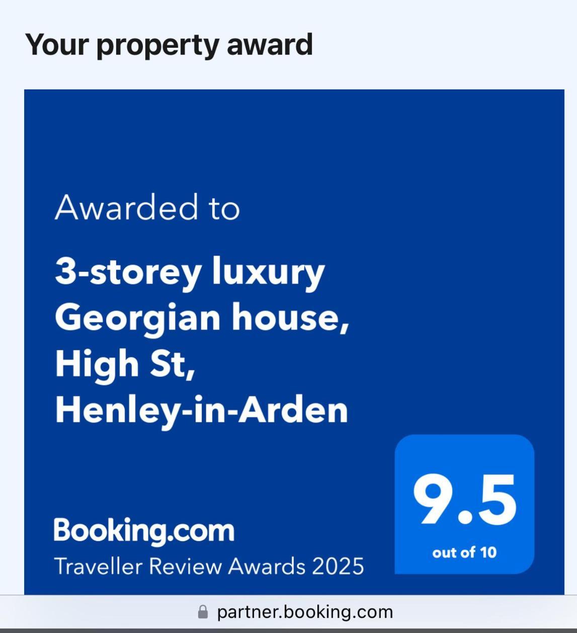 Entire Georgian Luxury Home - 3 Storey- High St Henley-In-Arden -Two Bedrooms-Sleeps 4 Exteriör bild